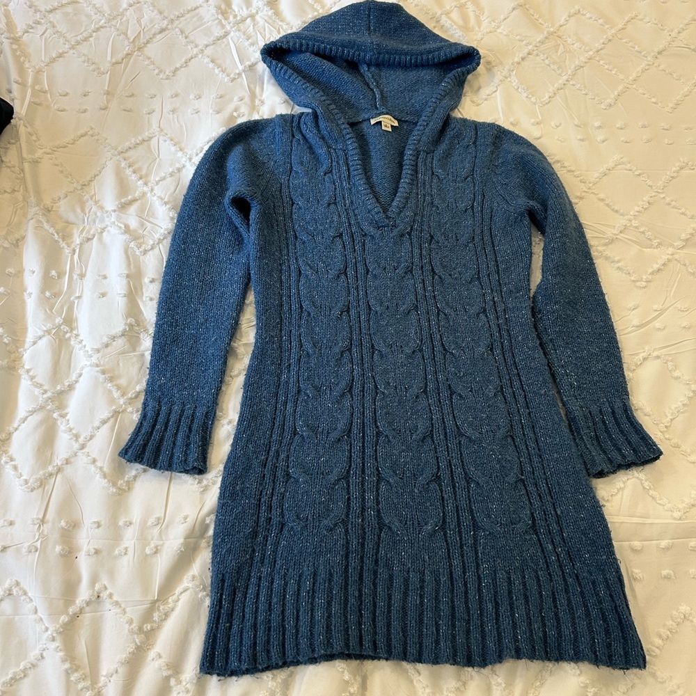 St. John's Bay Blue V-Neck Hooded Sweater